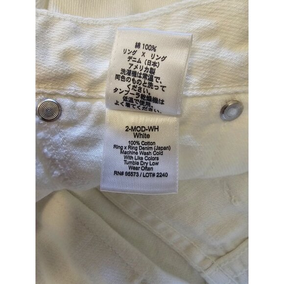 Paper Denim & Cloth Women's Super Low 5 Flare White Jeans Size 23 Waist 26 NEW - Picture 4 of 8